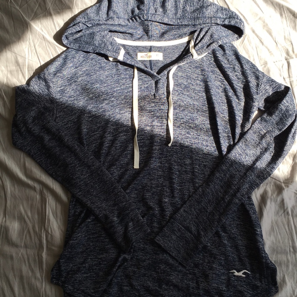blue sweatshirt